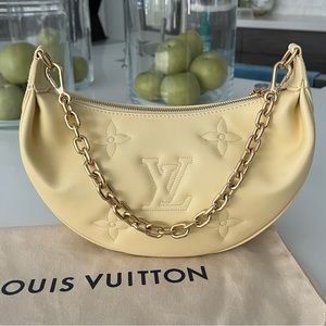 Louis Vuitton Over the Moon Bubblegram Yellow Leather Crossbody Shoulder Bag
